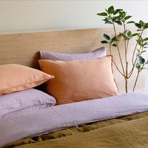 Morrow Soft Goods Set Willow Duvet and Mauve Sheet Set